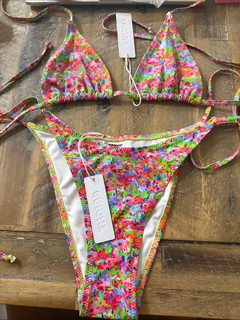 Multicolor Girls' Swimsuit by Bright - Melody Set (flashdance neon)